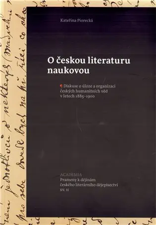 O českou literaturu naukovou - Kateřina Piorecká