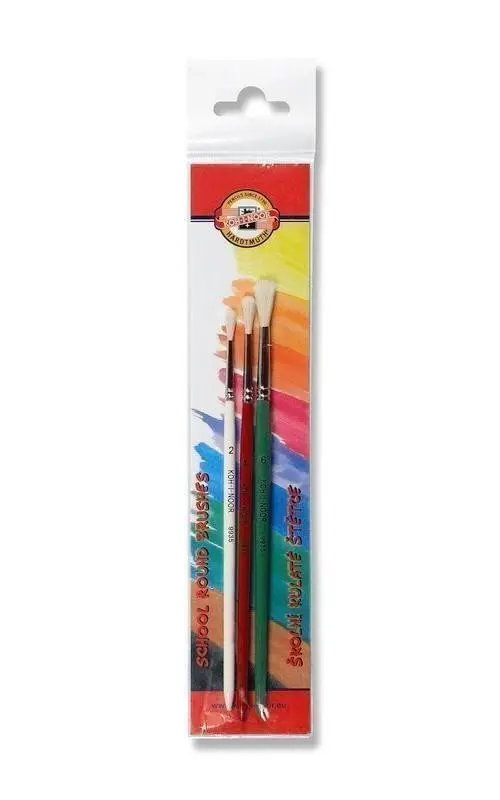 Koh-i-noor štětce školní/kulaté velikost 2,4,6 (3ks sada)