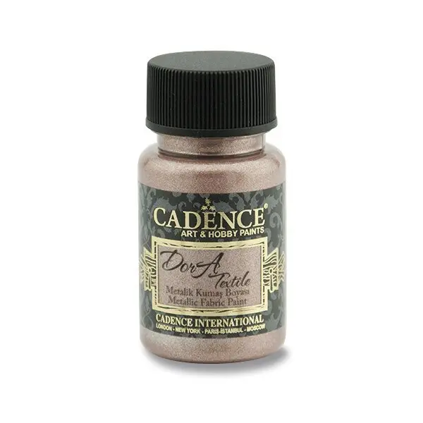 Metalická akrylová barva Cadence Dora Metalic - starorůžová / 50 ml