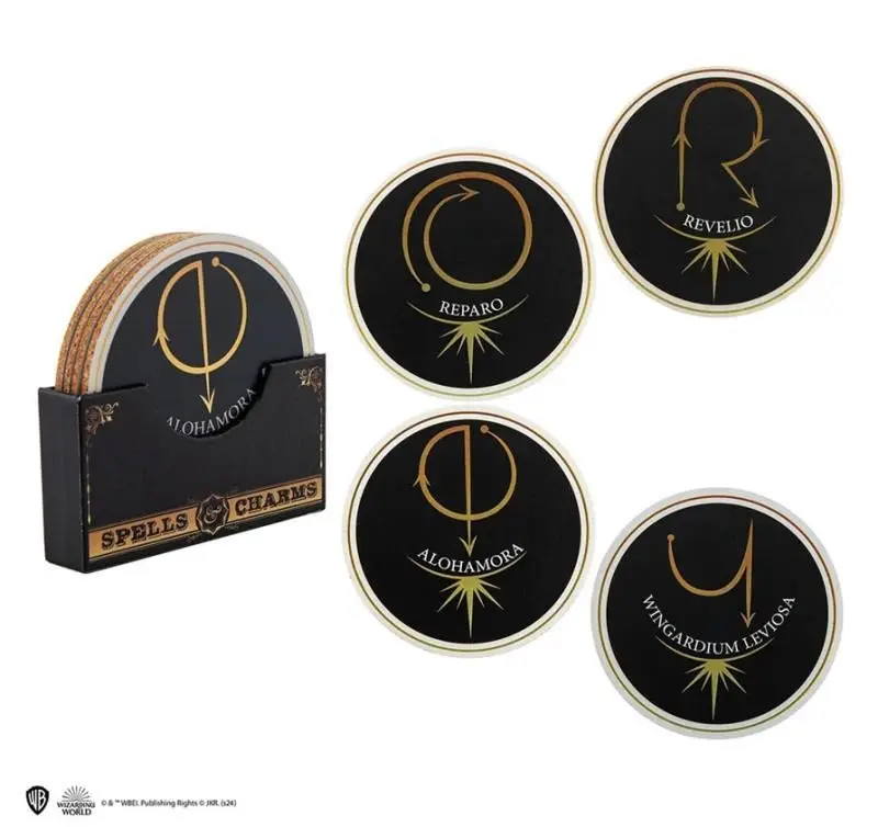 Set 4 ks táciek pod pohár Harry Potter: Kúzla