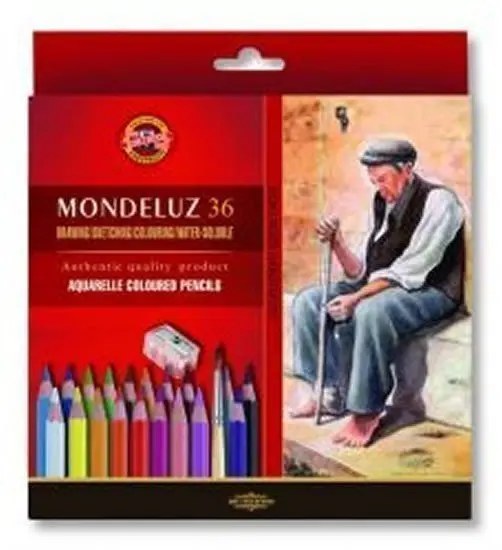 Koh-i-noor pastelky akvarelové umělecké MONDELUZ art souprava 36 ks
