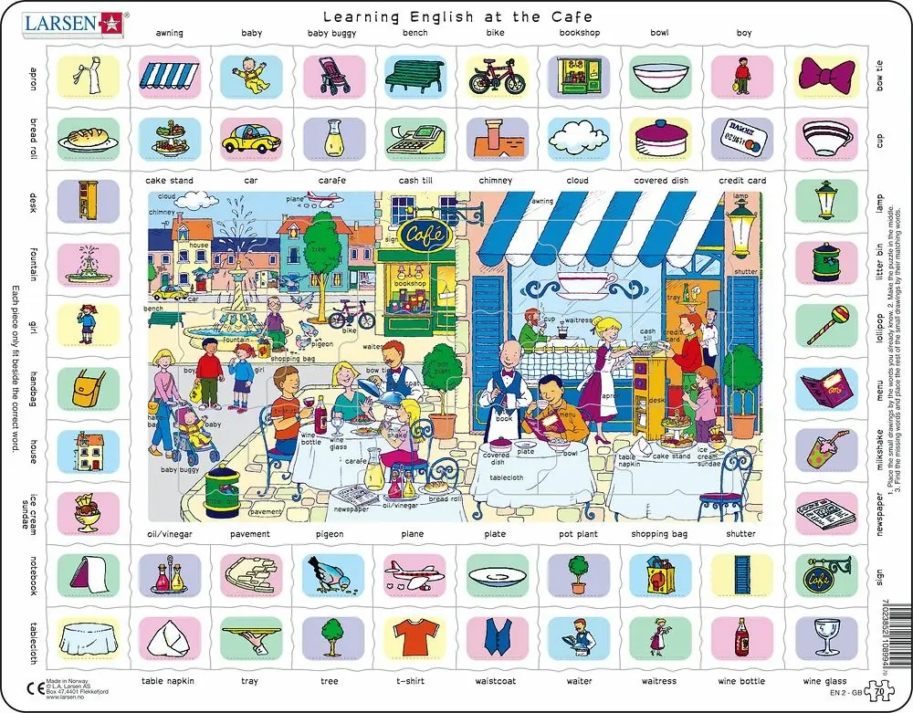 Puzzle MAXI - Hodina angličtiny 2./70 d - Larsen