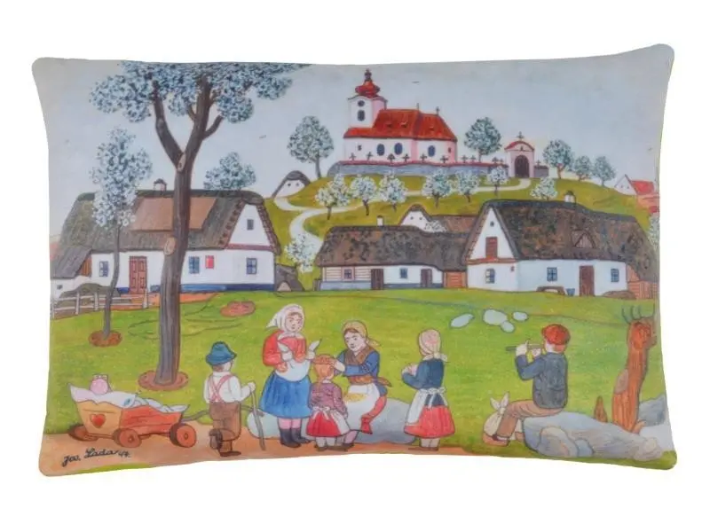 Moravská ústředna Polštář 32x21cm Lada, Jaro