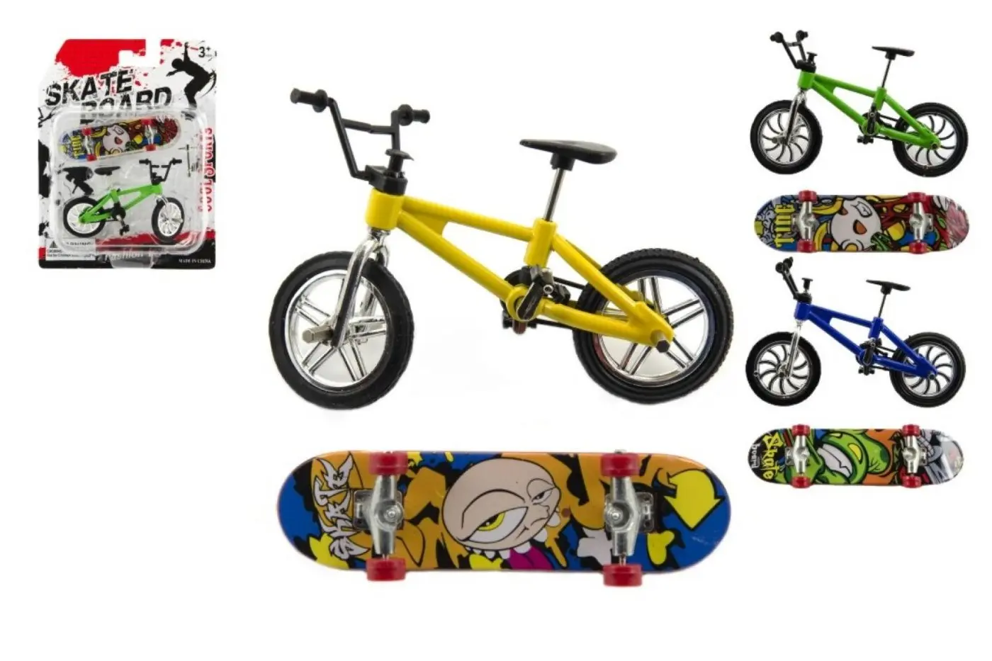 Kolo + skateboard prstový šroubovací - mix druhů