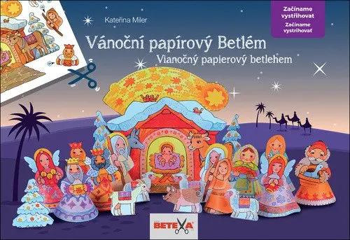 Vánoční papírový BETLÉM - Jednoduchá vystřihovánka - Kateřina Miler