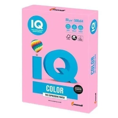 Barevný papír IQ Color A4 - NEOPI, fosforově růžová, 80 g/m2, 500 listů