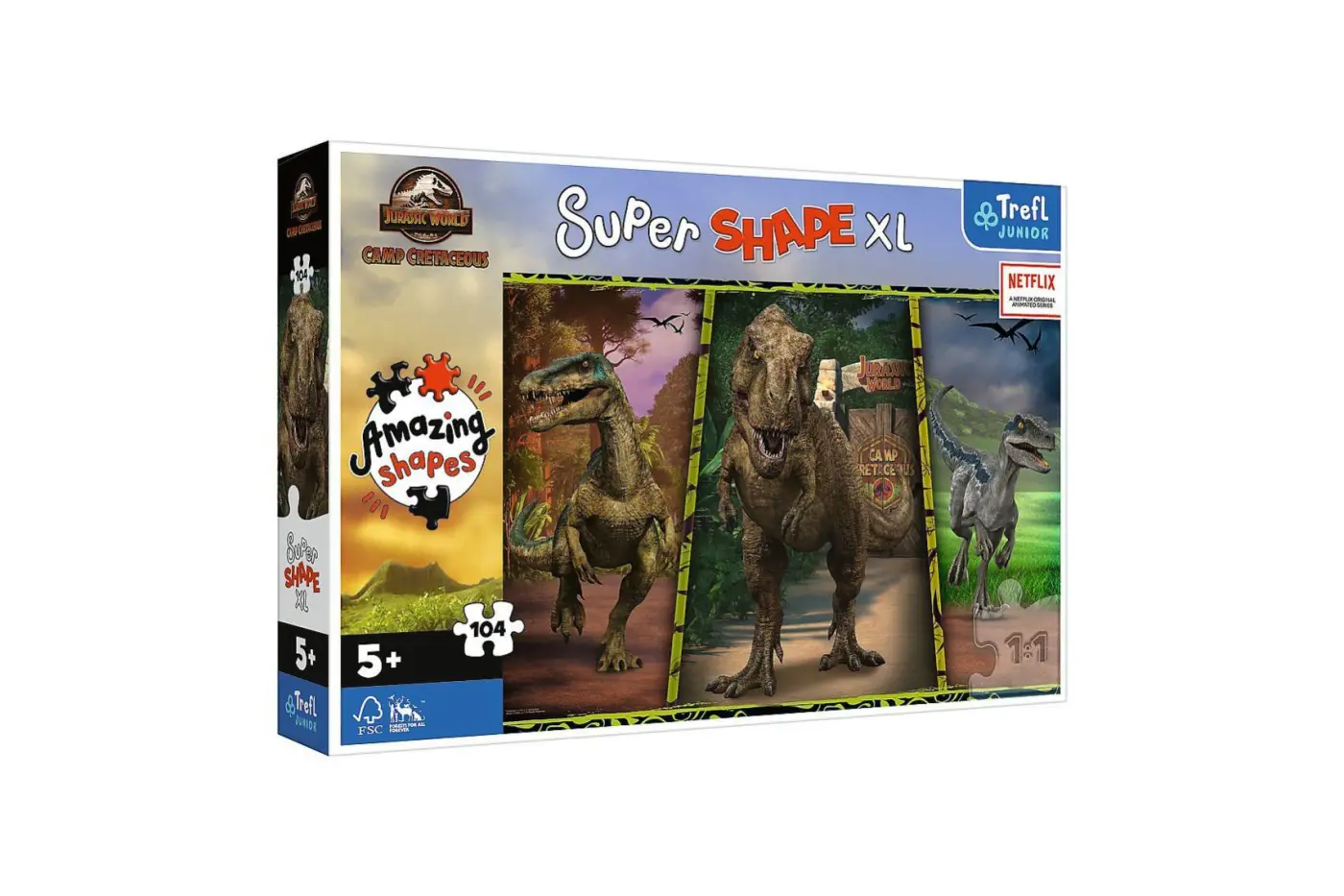 Trefl Puzzle 104 ks XL Barevní dinosauři