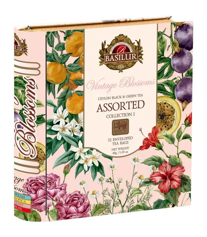 BASILUR Vintage Blossoms Book Assorted plech 32x1,5g