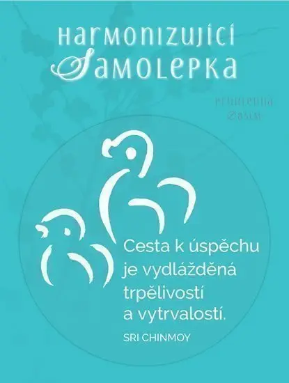 Harmonizující samolepka průhledná Cesta k úspěchu je vydlážděná trpělivostí a vytrvalostí - Sri Chinmoy