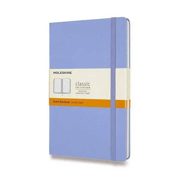 Zápisník Moleskine - tvrdé desky, L, linkovaný - nebesky modrý