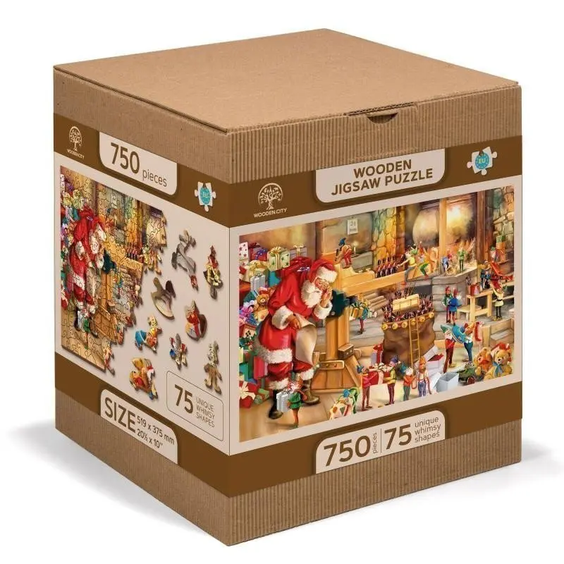 Dřevěné Puzzle Santova dílna 750 dílků