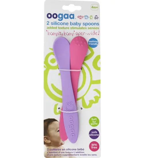 Lžička Oogaa fialová - růžová 2 pack - Oogaa