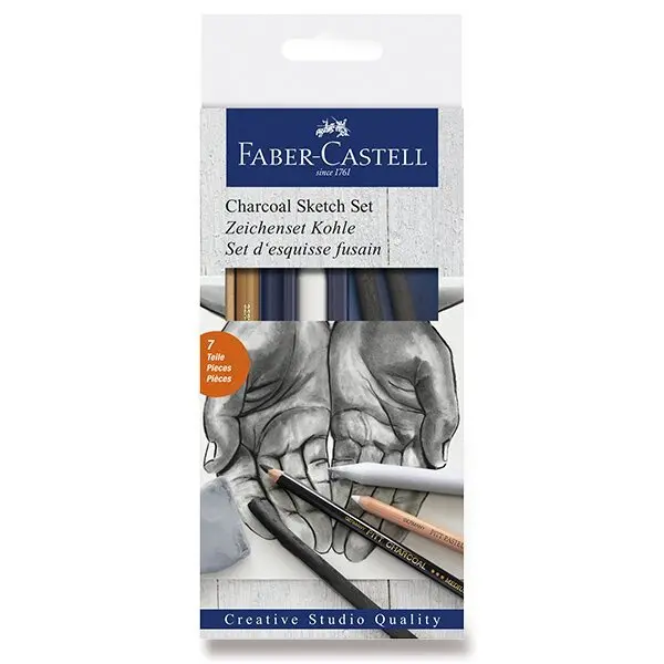 Faber-Castell Goldfaber Charcoal Sketch - umělecká sada - 7 kusů