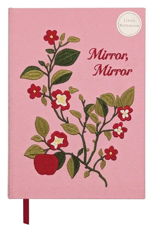 The Reading Room - Mirror Mirror - vyšívaný zápisník s pevnou väzbou