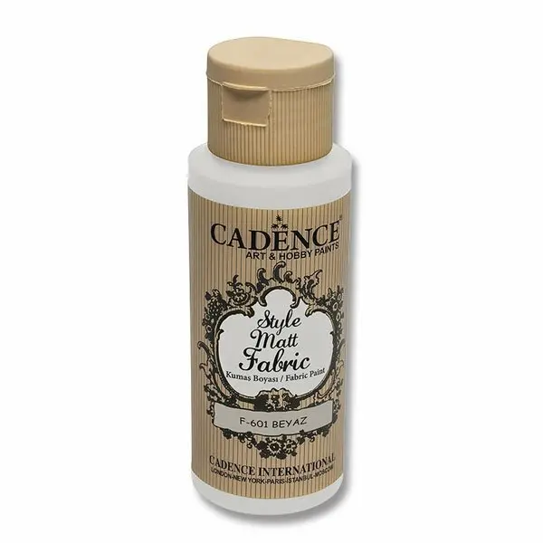 Textilní barva Cadence Style Matt Fabric - bílá / 50 ml