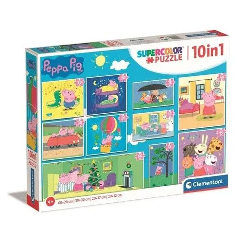 Clementoni - Puzzle Prasátko Peppa 10v1
