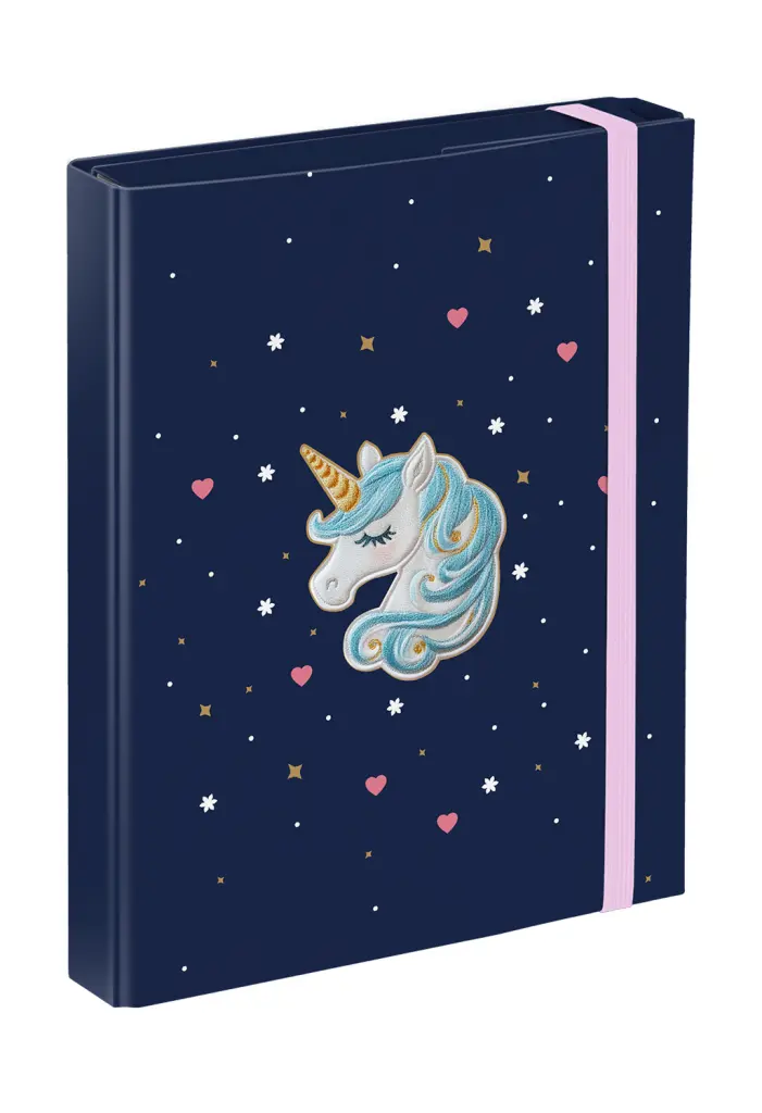 Dosky na školské zošity Baagl Unicorn Gold (A5)
