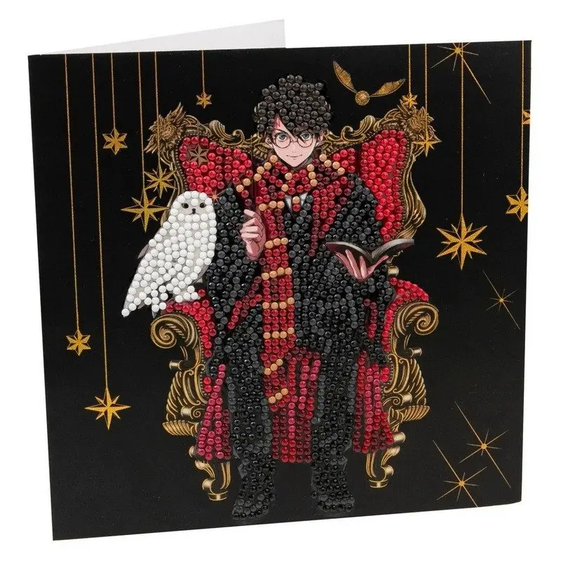 Pohlednice Crystal Art - Harry Potter a Hedvika, 18x18cm - Craft Buddy