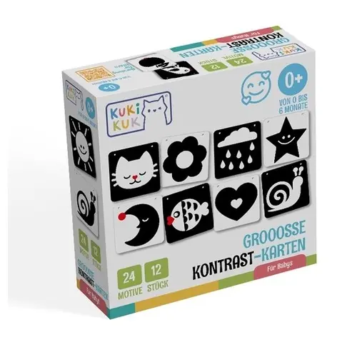 Kukikuk Grooosses Kontrast-Karten Für Babys