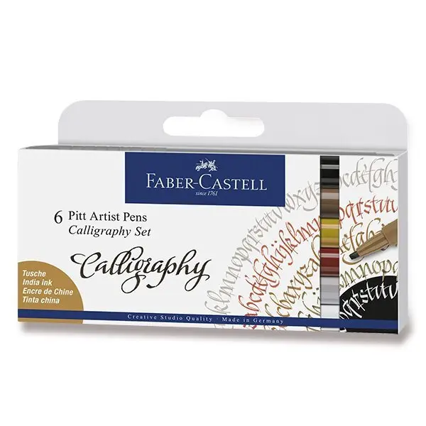 PITT kaligrafické fixky 6 farieb set