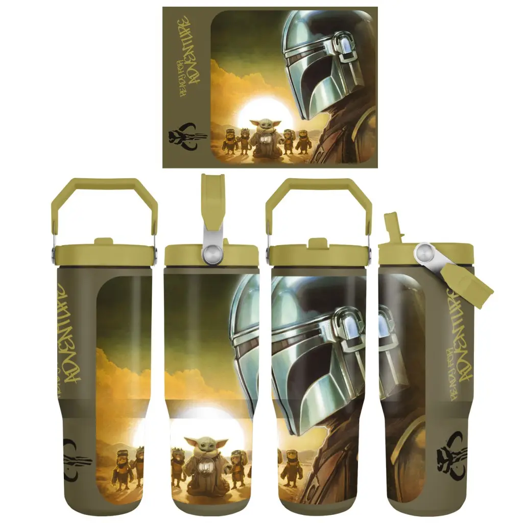 Mandalorian a Grogu Cestovní hrnek s uchem (Sunset) 880 ml - Pyramid