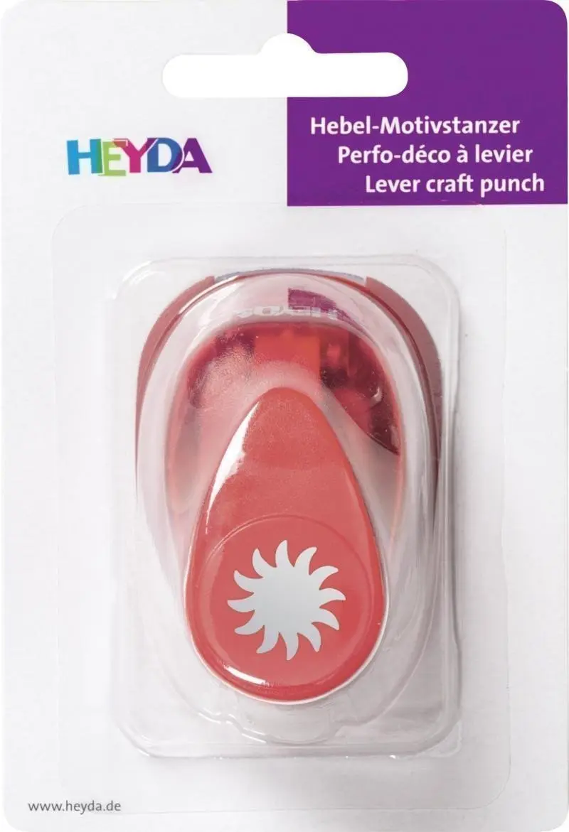 HEYDA Ozdobná děrovačka velikost S - sluníčko 1,6 cm