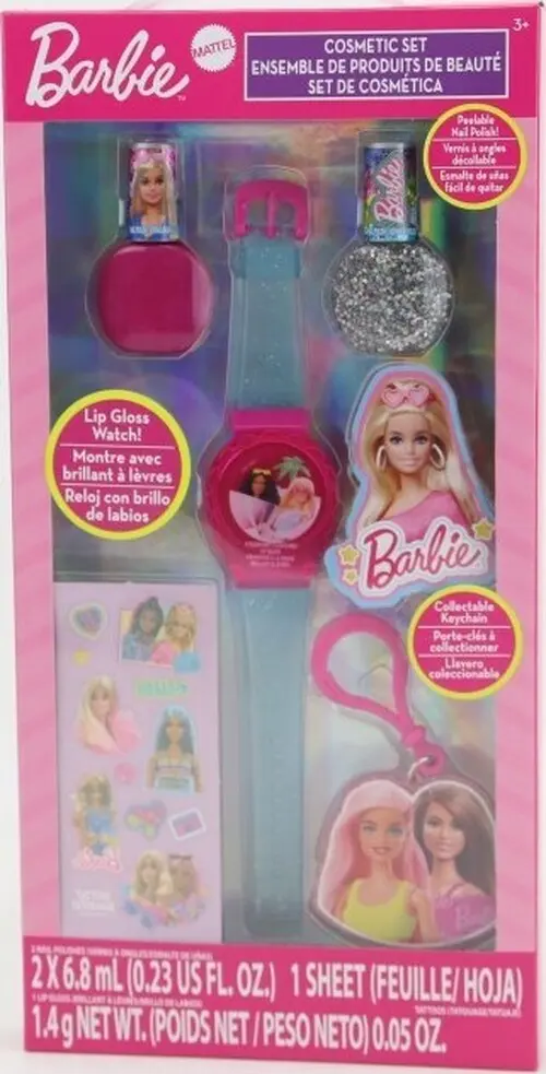 Kosmetická sada s rtěnkou a lakem na nehty Barbie