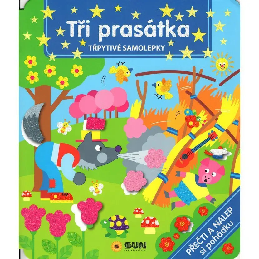 Přečti a nalep pohádku Tři prasátka
