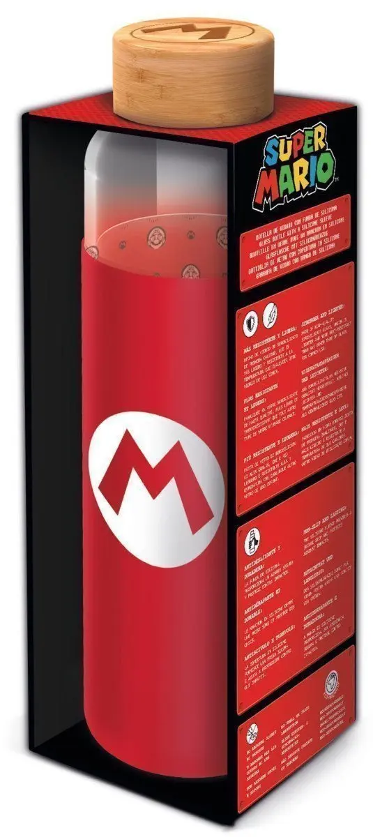 Skleněná láhev na pití s návlekem - Super Mario 585 ml - EPEE Merch - STOR