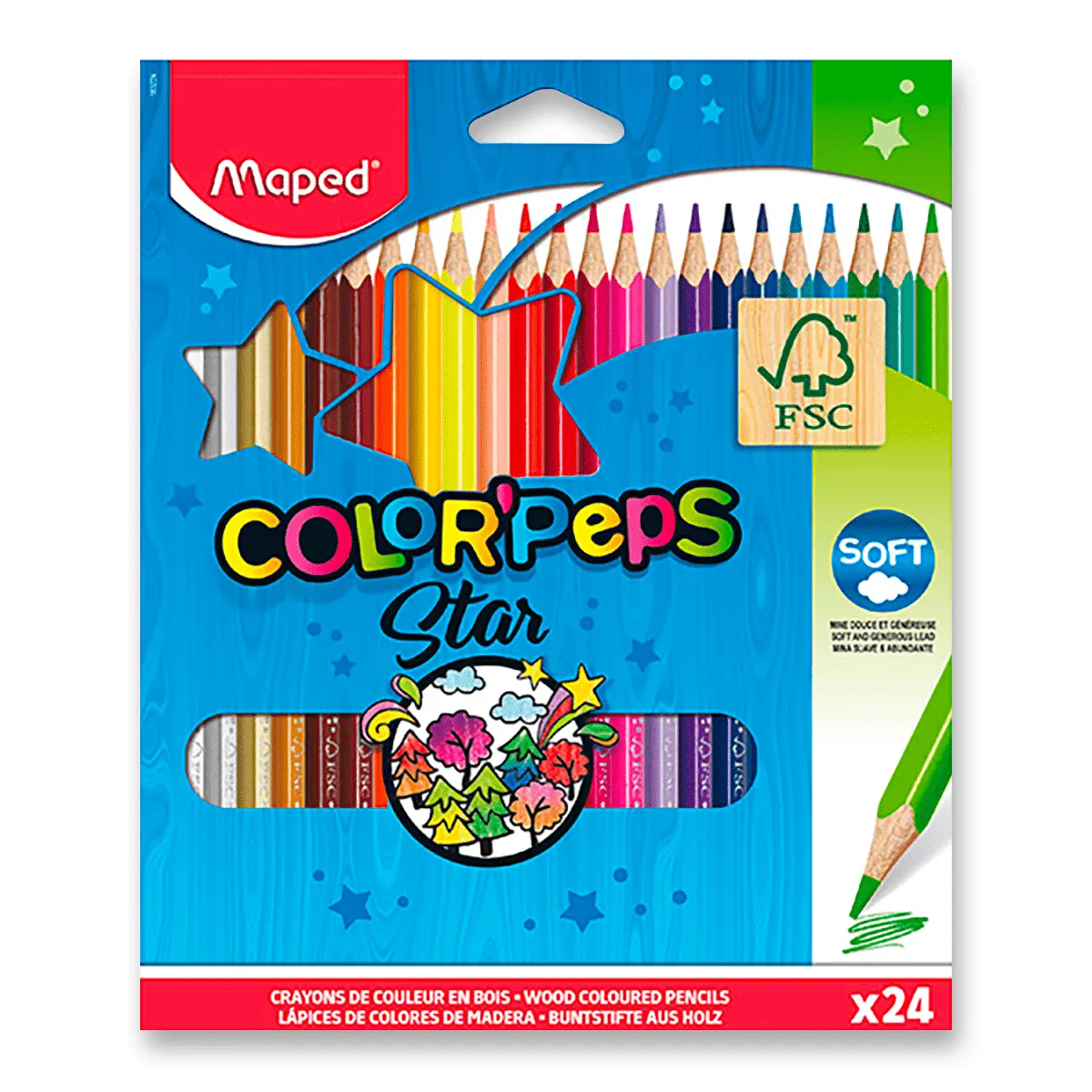 Pastelky Maped Color´Peps - 24 barev