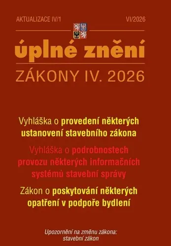 Aktualizace IV/1 2026 O poskytování některých opatření v podpoře bydlení - kolektiv autorů