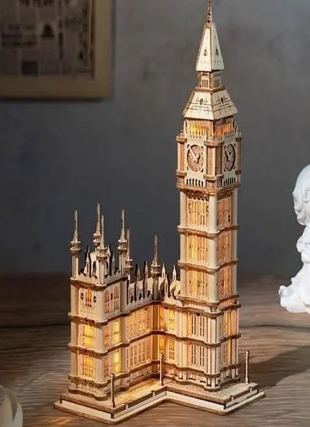 NiXiM LED 3D puzzle/Big Ben s osvětlením “Night Edition” - puzzle z kategorie 3D puzzle