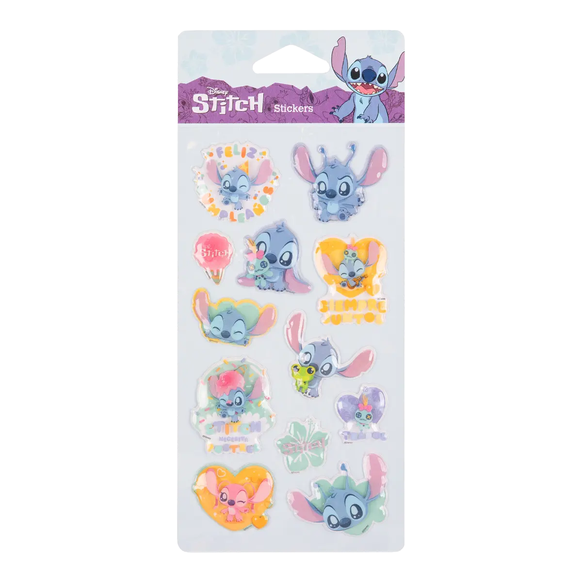 Colorino Pop-Up samolepky, Stitch Pastel 6, mix motivů a velikostí