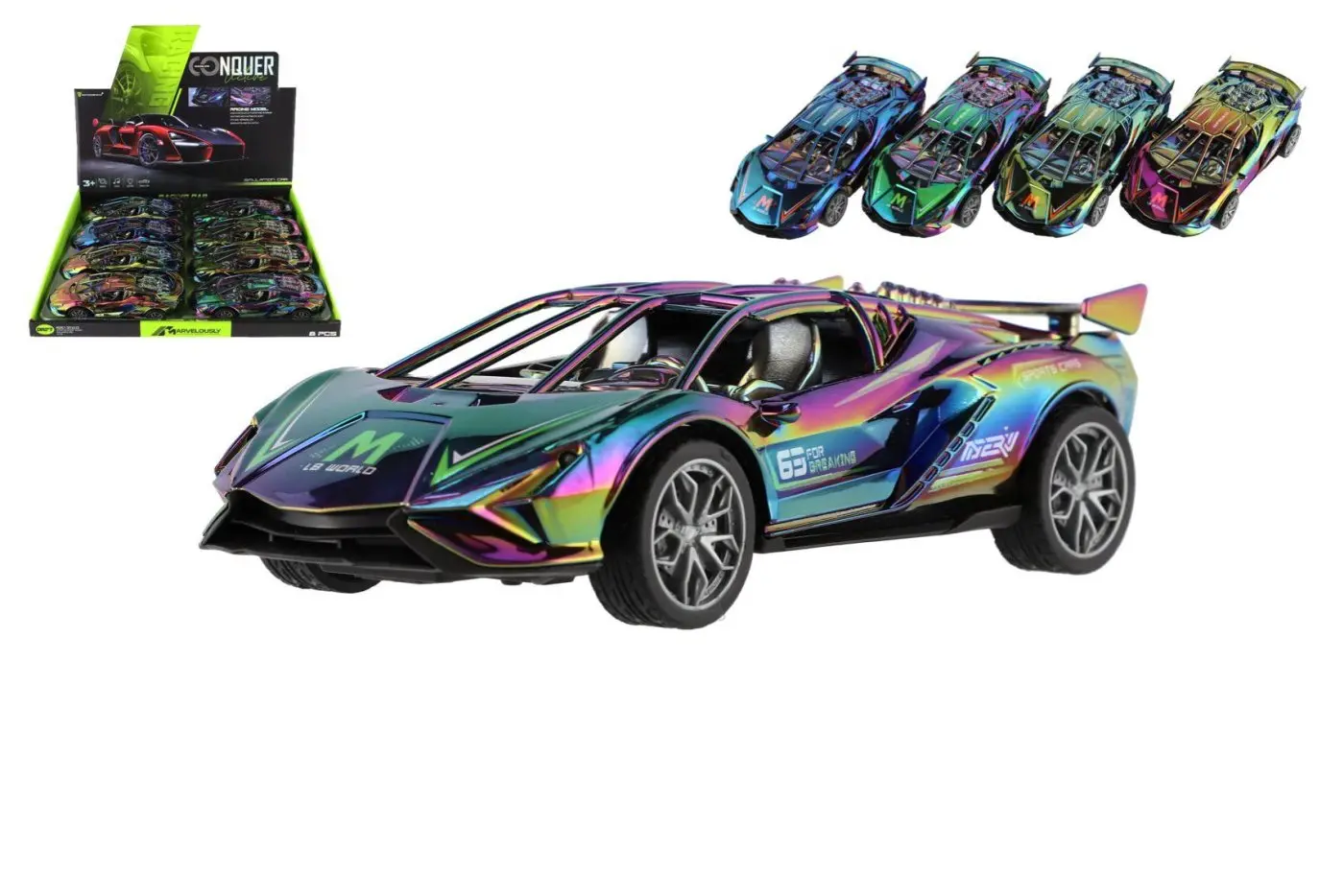 Teddies Auto sportovní - 18 cm - na setrvačník