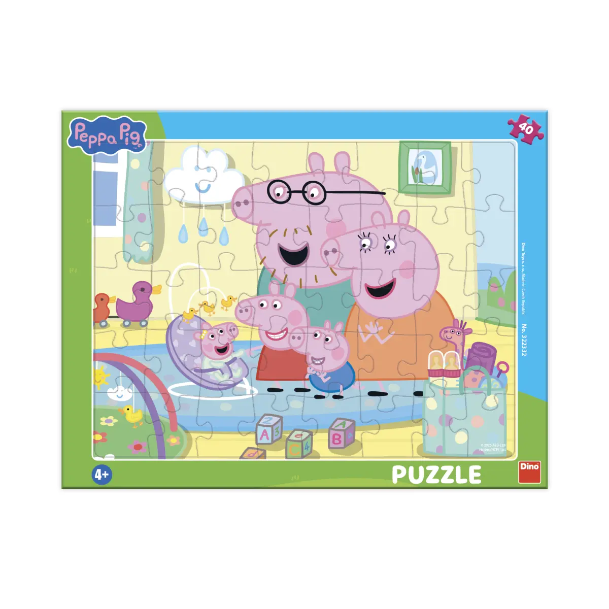 Puzzle Pappa Pig: Sourozenci 40 dílků deskové - Dino