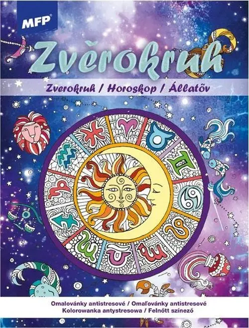 Antistresové omalovánky 210x290mm/32 stran - Zvěrokruh