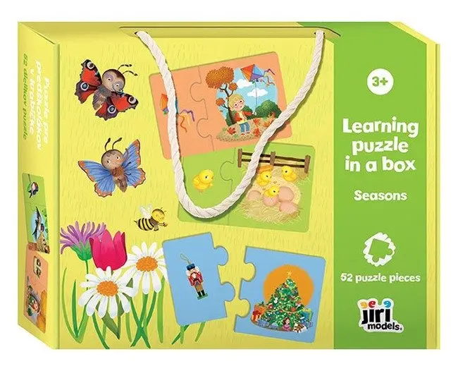 Puzzle pro předškoláky v krabičce Roční období
