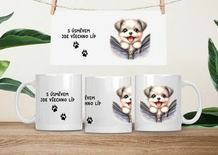 Hrneček čumáček 330ml porcelán Pejsek