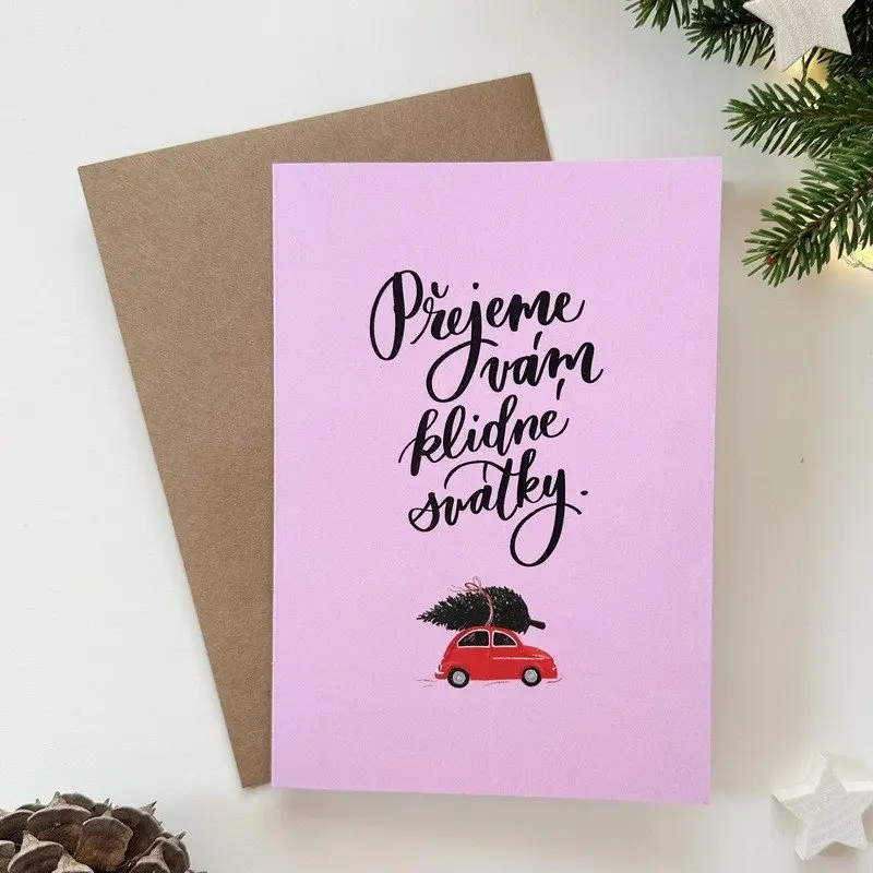 Be Nice EKO Přání vánoční - Anglická pohádka (autíčko)