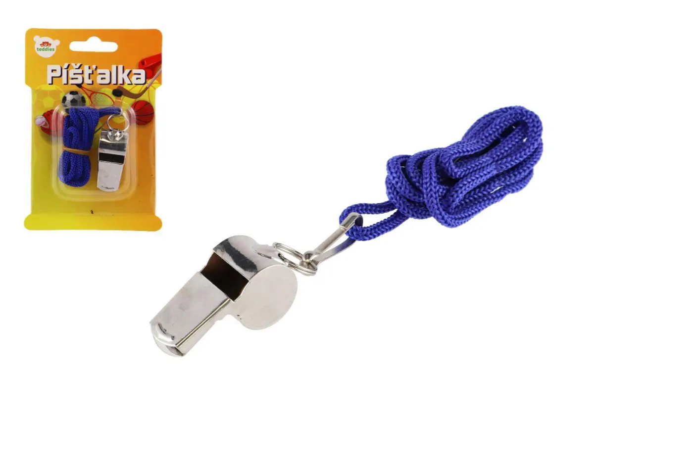 Teddies Píšťalka se šňůrkou 5 cm