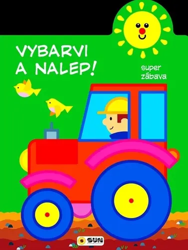 Traktor 2-3 roky: Vybarvi a nalep