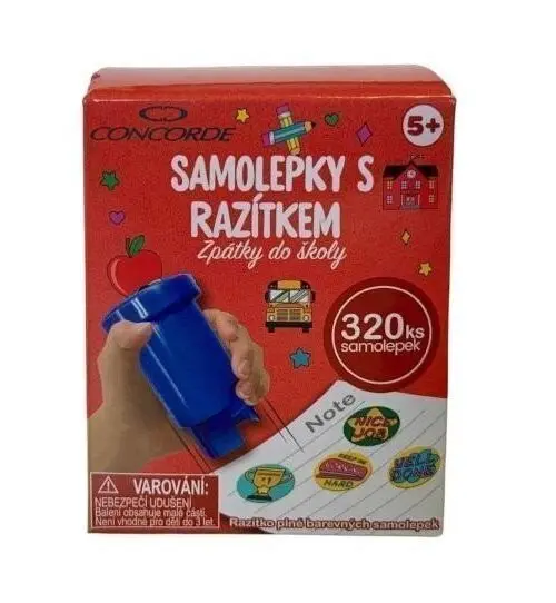 Samolepky s razítkem CONCORDE - Zpátky do školy