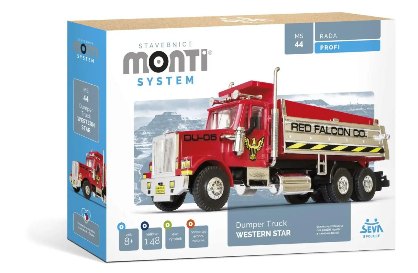 Stavebnice Monti System MS 44 Dumper Truck Western star 1:48 v krabici 22x15x6cm