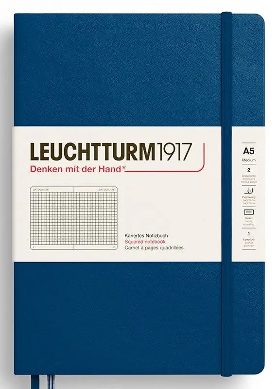 Zápisník Indigo Hardcover Medium (A5) čtverečkovaný