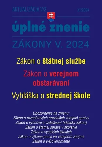 Aktualizácia V/3 2024 – štátna služba, informačné technológie verejnej správy