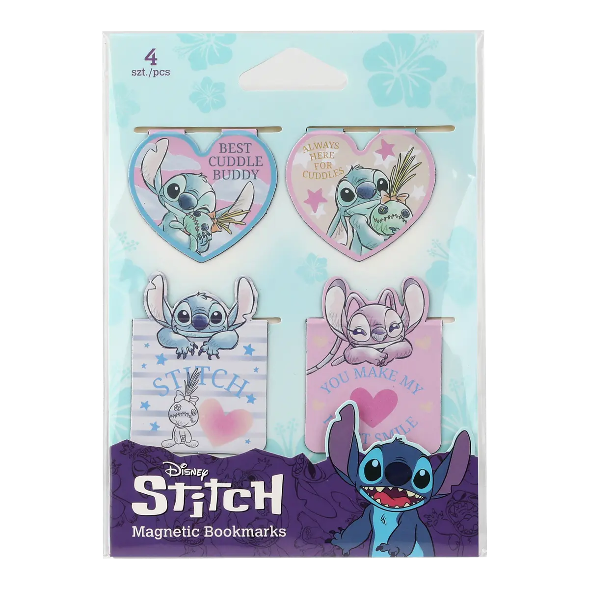 Magnetická záložka Colorino Stitch Pastel 2, 4 ks - mix motivů