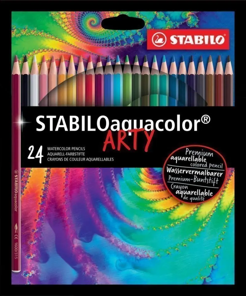 Pastelky STABILO aquacolor, sada 24 ks v kartonovém pouzdruARTY