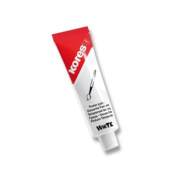 Kores Temperas bílá barva v tubě 1 2ml