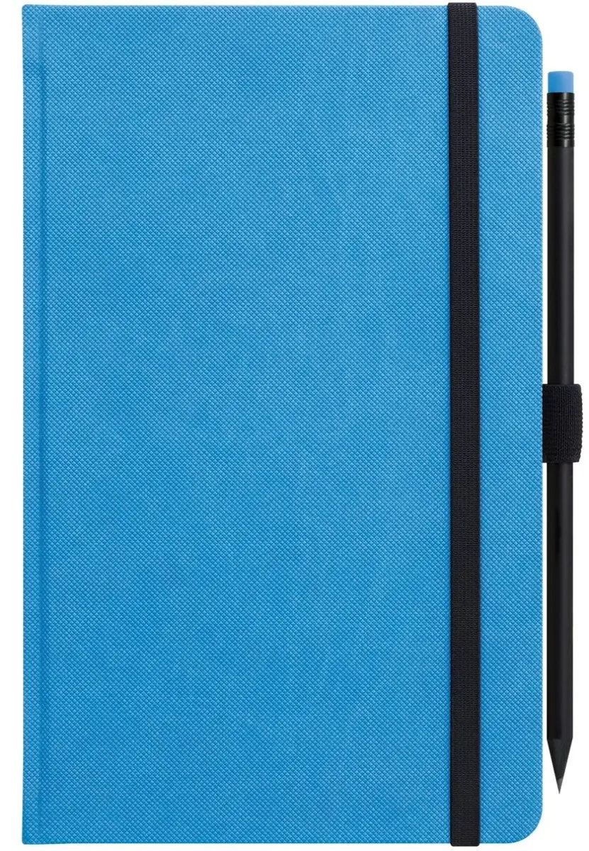 Notes s tužkou - modrý