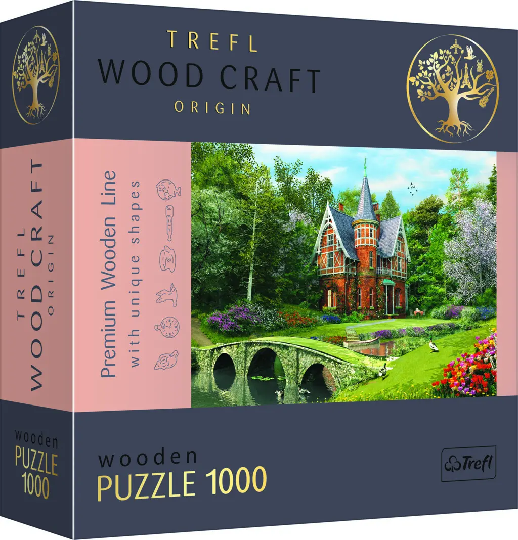 Trefl Wood Craft Origin Puzzle Viktoriánský dům 1000 dílků - dřevěné - Tolo